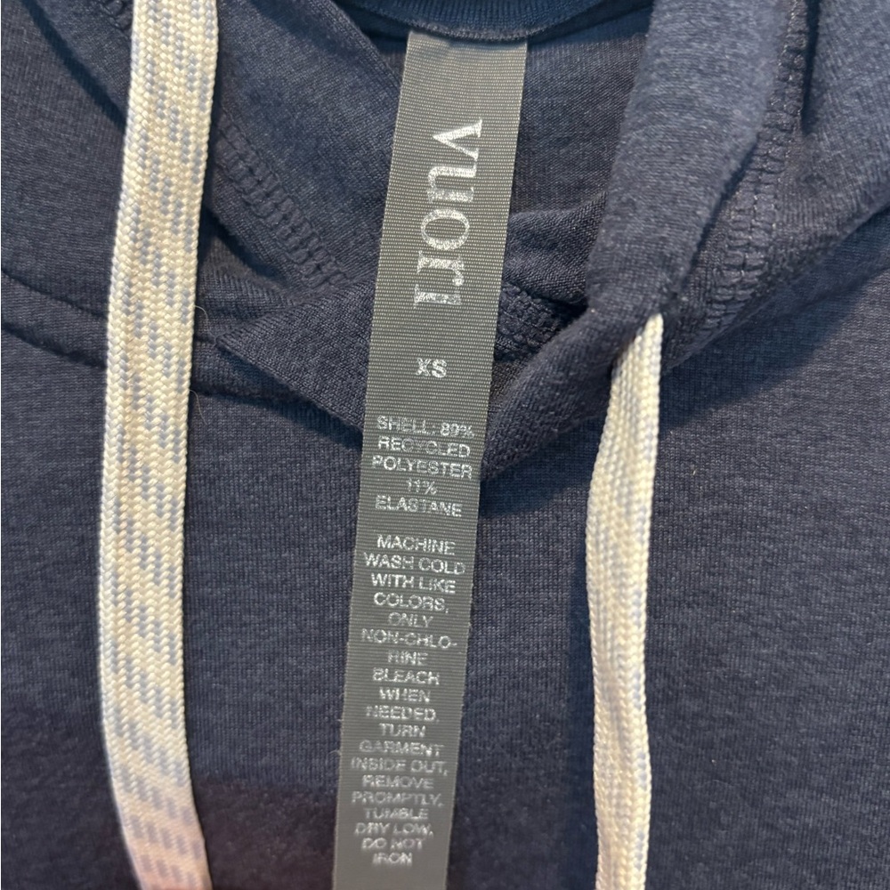 Vuori Navy Cropped Dreamknit Hoodie XS EUC - Picture 4 of 4